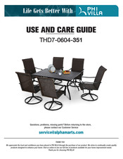 PHI VILLA THD7-0604-351 Use And Care Manual