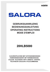 Salora 20HLB5000 Operating Instructions Manual