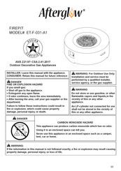 Afterglow ET-F-031-A1 Manual