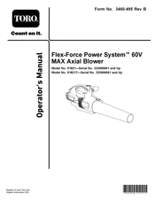 Toro Flex-Force Power System 60V MAX 51821T Operator's Manual