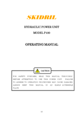 SKIDRIL P100 Operating Manual