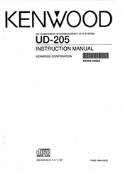 Kenwood UD-205 Instruction Manual