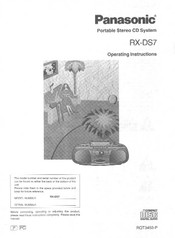Panasonic RXDS7 - RADIO CASSETTE W/CD Operating Instructions Manual