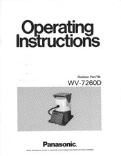 Panasonic WV7260D - OUTDOOR PAN/TILT Operating Instructions Manual