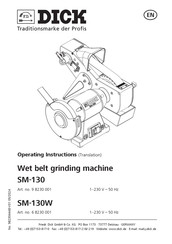 Dick SM-130 Operating Instructions Manual