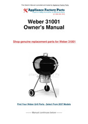 Weber 31001 Owner's Manual