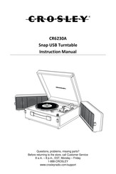 Crosley CR6230A Snap Instruction Manual