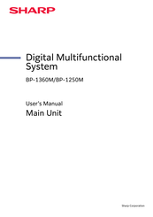 Sharp BP-1360M User Manual