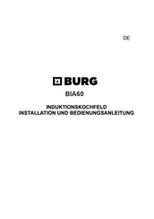 Burg BIA60 Installation And Operating Instructions Manual