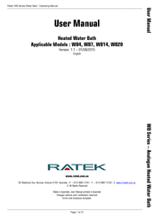 Ratek WB Series Operating Manual