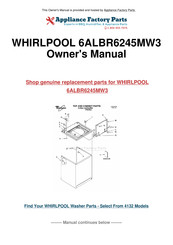 Whirlpool 6ALBR6245MW3 User Instructions