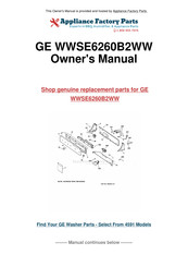 GE WWSE6260B2WW Owner's Manual