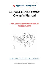 GE WMSE3140A2WW Owner's Manual