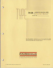 Fairchild 74-13A Instruction Manual