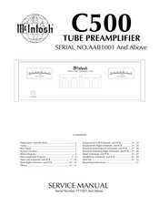 McIntosh C500 Service Manual