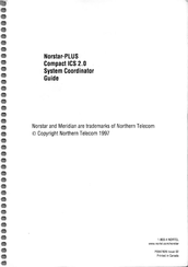 Norstar PLUS Compact ICS 2.0 System Coordinator Manual