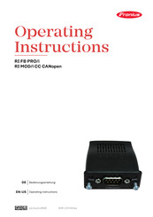 Fronius RI MOD/i CC CANopen Operating Instructions Manual