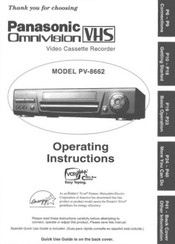 Panasonic Omnivision PV-8662 Operating Instructions Manual