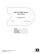 Daktronics RTX-11 1 Series Manual