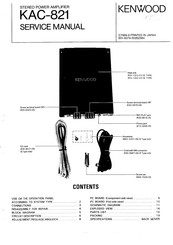 Kenwood KAC-821 Service Manual