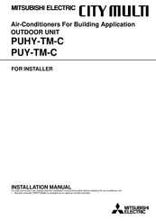 Mitsubishi Electric CITY MULTI PUY-250 Installation Manual