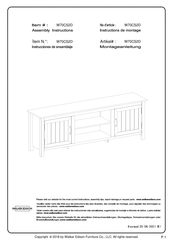 Walker Edison W70CS2D Assembly Instructions Manual