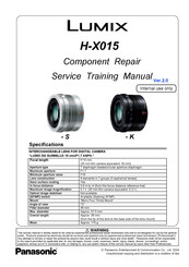 Panasonic Lumix H-X015 Service Training Manual