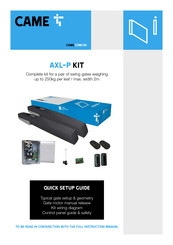 CAME AXL-P KIT Quick Setup Manual