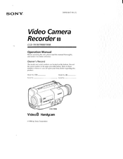 Sony Video8 Handycam CCD-TR98 Operation Manual