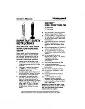 Honeywell QUIETSET HY-108C Owner's Manual