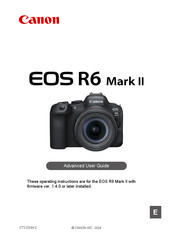 Canon EOS R6 Mark II Instructions For Use Manual