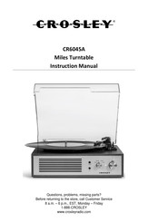 Crosley CR6045A Instruction Manual