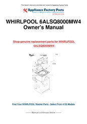 Whirlpool 6ALSQ8000MW4 User Instructions