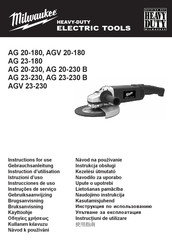 Milwaukee AG 23-180 Instructions For Use Manual