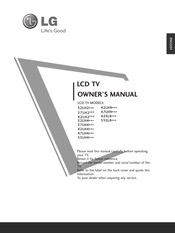 LG 32LH4 Series Owner's Manual