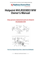 GE NVLR333EE1WW Installation Instructions Manual