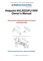 Hotpoint NVLR223PJ1WW Owner's Manual