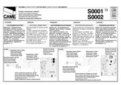 Came S0001 Manual