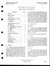 Teletype 28 Installation And Adjustment