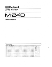 Roland M-240 Owner's Manual