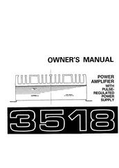 Alpine 3518 Owner's Manual