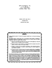 Marti Electronics RPT15 Instruction Book