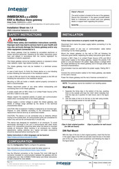 HMS Networks Intesis INMBSKNX3K00000 Installation Sheet