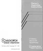 Audiovox CTX5000 Owner Operating Instructions