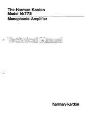 Harman Kardon HK775 Technical Manual