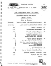 Sony SUPERSCOPE 777S-4 Service Manual