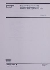 YOKOGAWA 2533E Instruction Manual