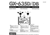Akai GX-635D Operator's Manual