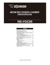 Zojirushi NS-VGC05 Operating Instructions Manual