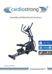 CARDIO STRONG FX70 Assembly And Operating Instructions Manual